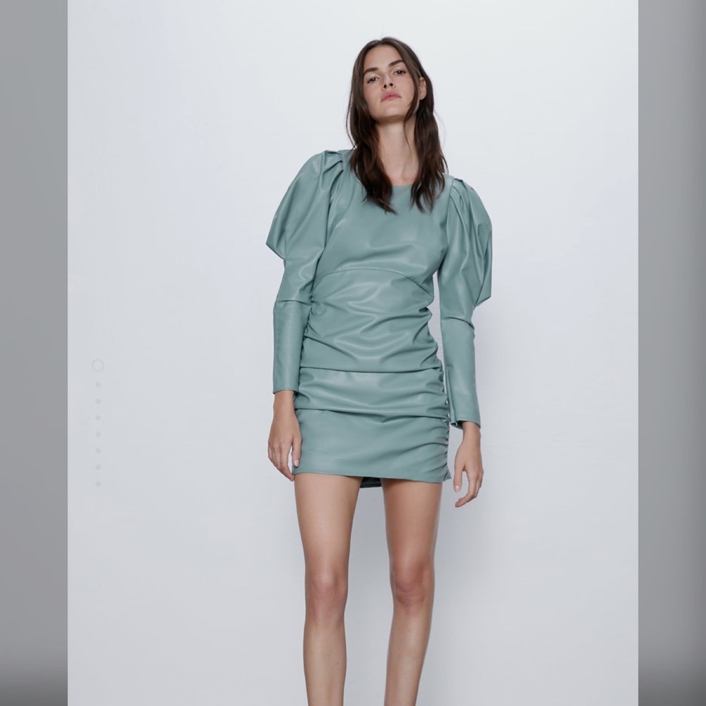 Zara faux leather dress, waist 15 and its stretchy